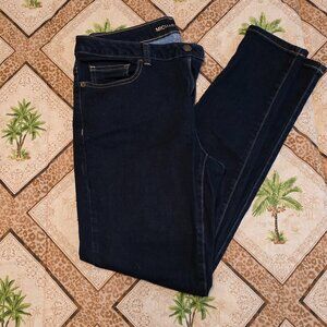 Michael Kors Dark Blue Denim Jeans IZZY SKINNY  8 NWOT